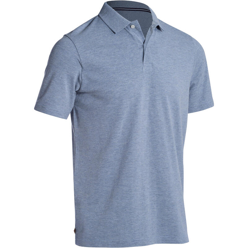 Polo de golf homme manches courtes 500 temps chaud gris chiné Polo de golf homme manches courtes 500 temps chaud gris chiné