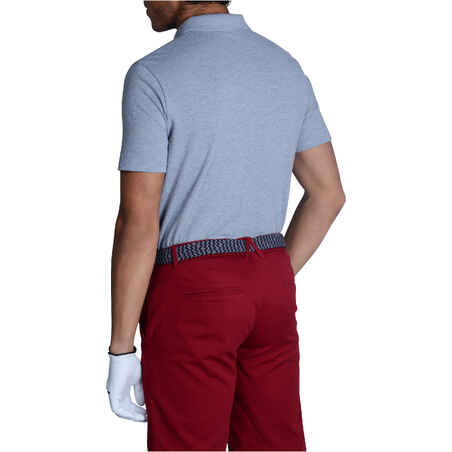 Men's golf short-sleeved polo shirt MW500 mottled grey