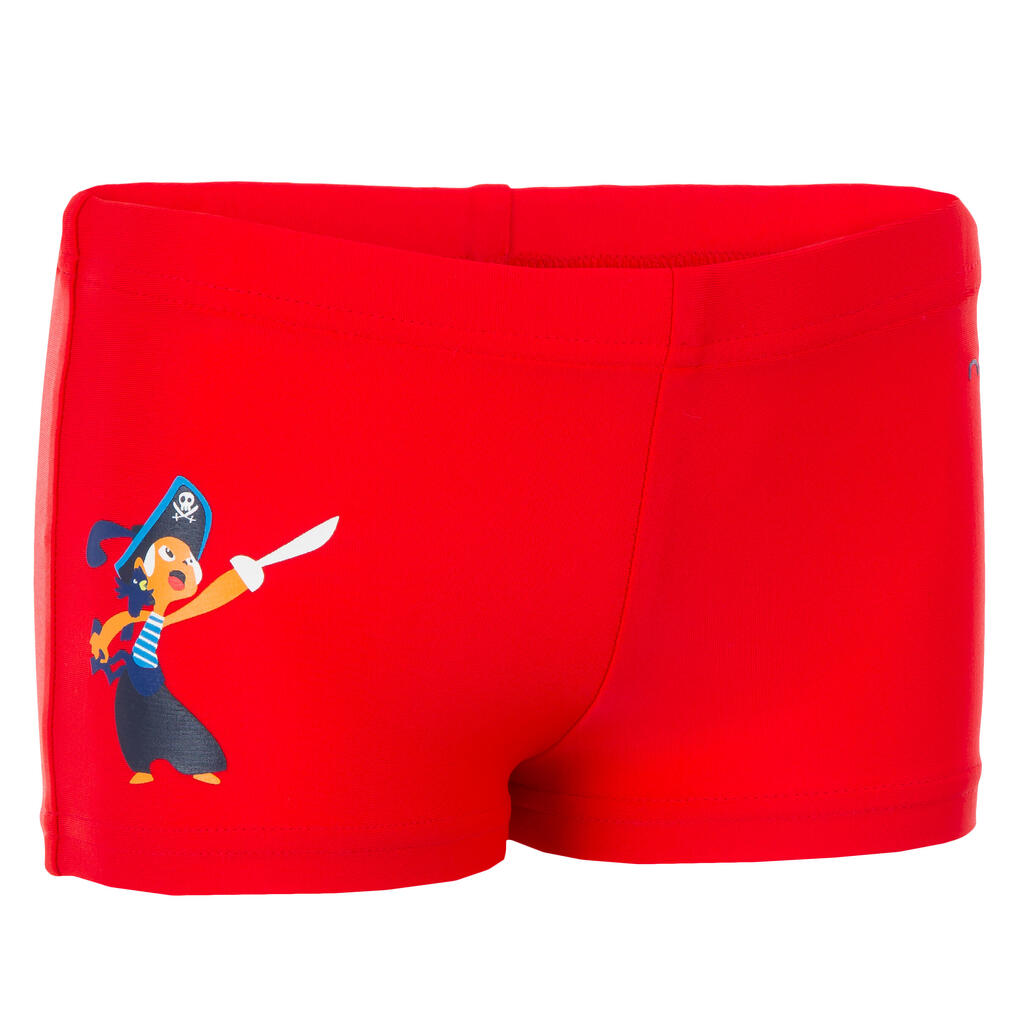 Titou baby boys' boxer-style swim shorts - hook red