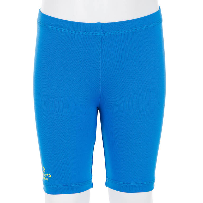 Baby UV Protection Surfing Cap Cropped Trousers T-Shirt Set - Blue