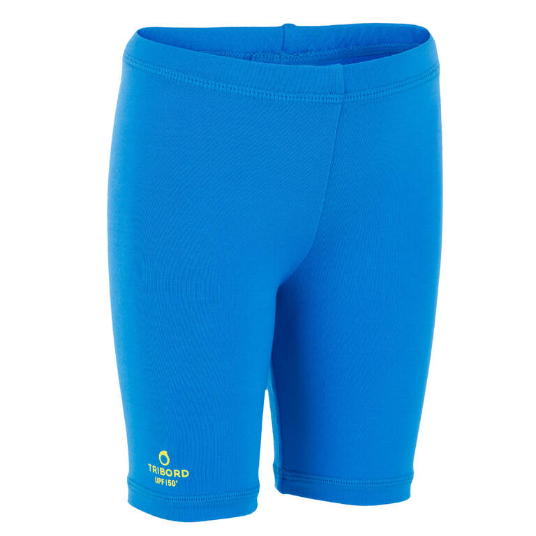 Baby UV Protection Surfing Cap Cropped Trousers T-Shirt Set - Blue