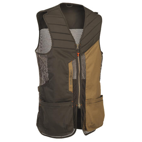 GILET BALL TRAP 500 MARRON