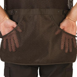 GILET BALL TRAP 500 MARRON