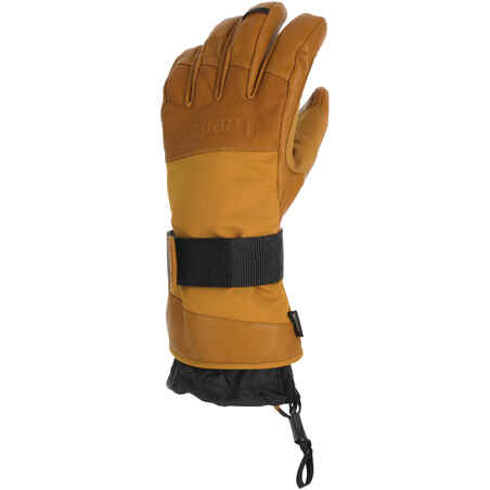 Rjave smučarske rokavice 900 za odrasle
