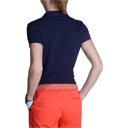 Kaus Golf Polo 500 Wanita - Biru Dongker