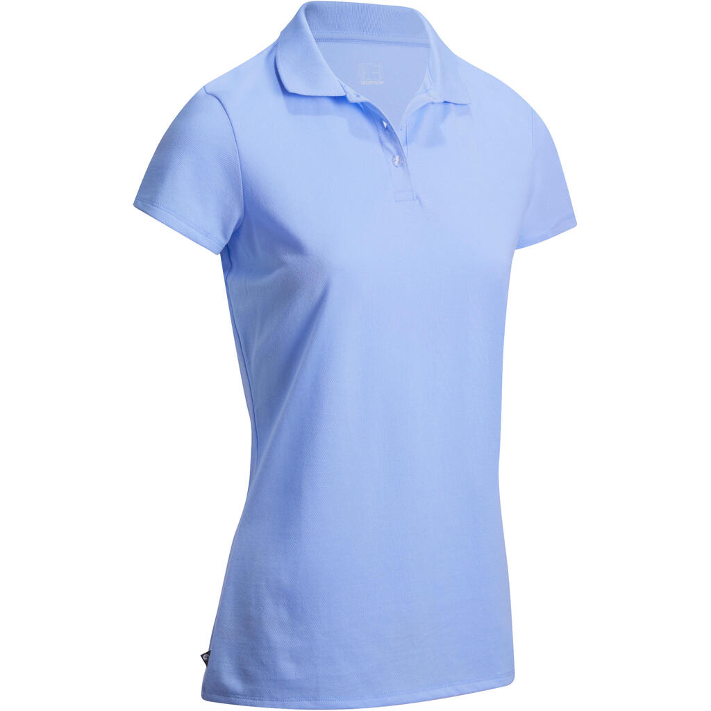 Moteriški trumparankoviai golfo polo marškinėliai „MW100“, balti