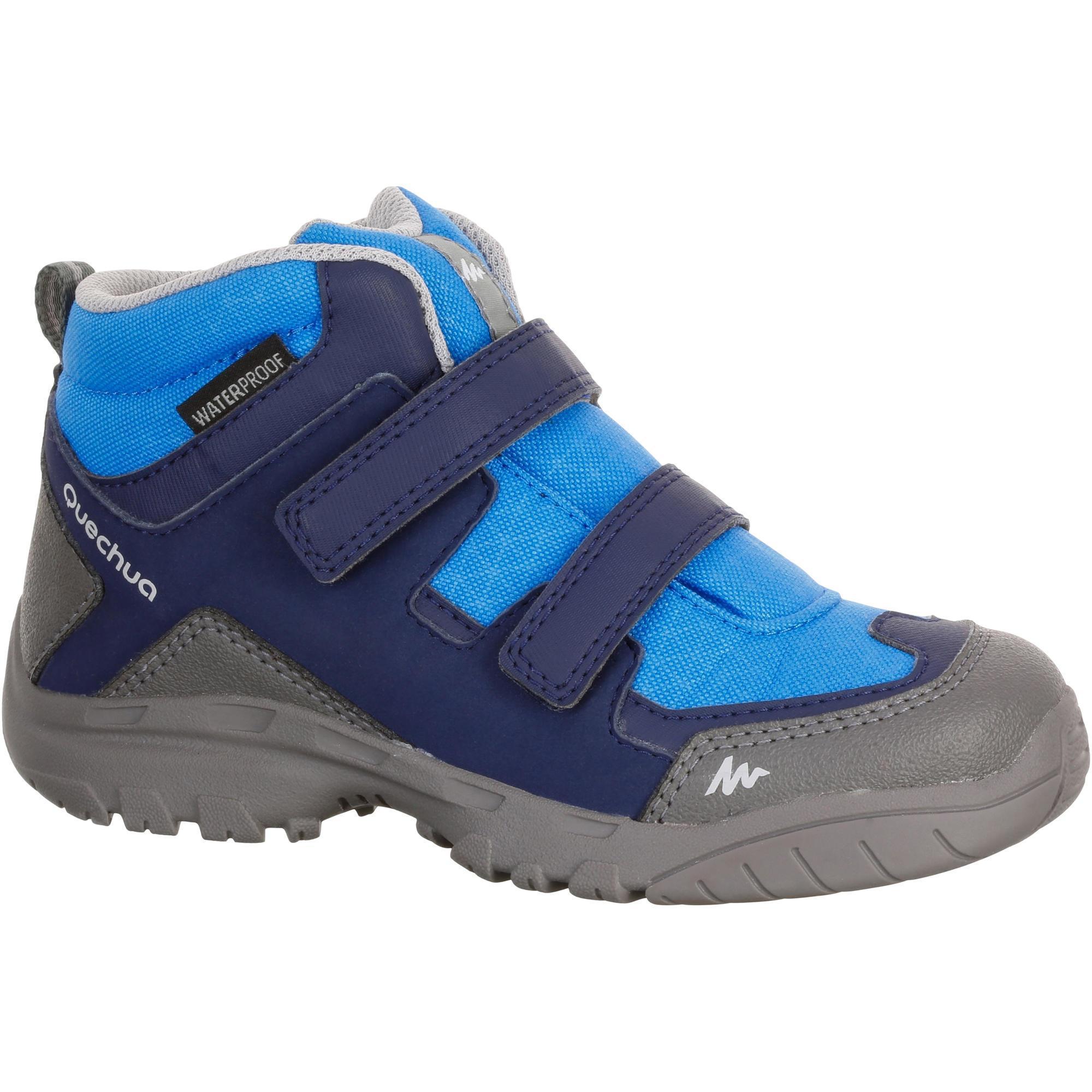 NH500 Mid Waterproof Children's Hiking Shoes - Blue | Quechua