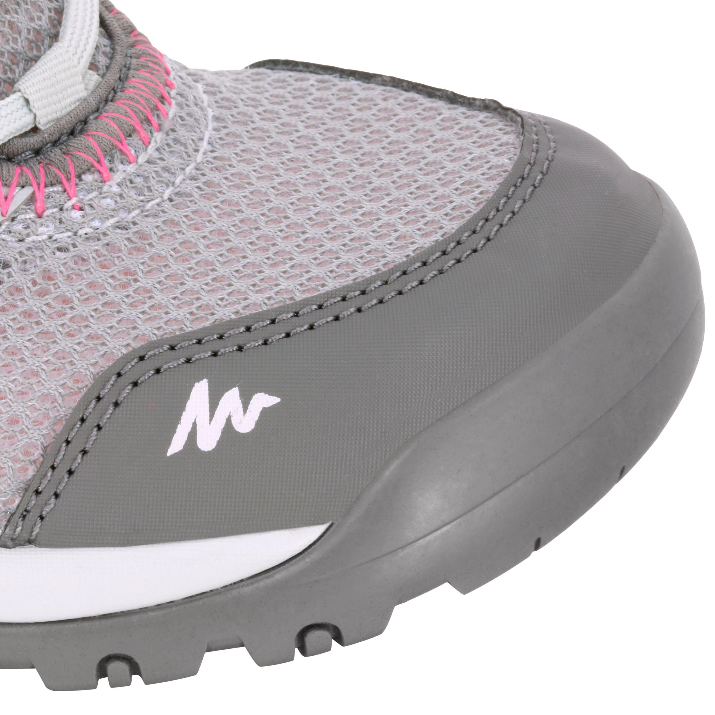 

Women's Hiking Shoes NH100 Fresh - Grey/Pink -  By QUECHUA | Decathlon