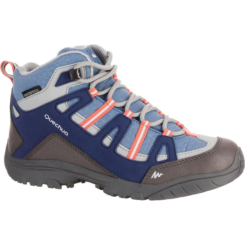 Chaussures de randonnée enfant NH500 Mid imperméables JR corail Chaussures de randonnée enfant NH500 Mid imperméables JR corail