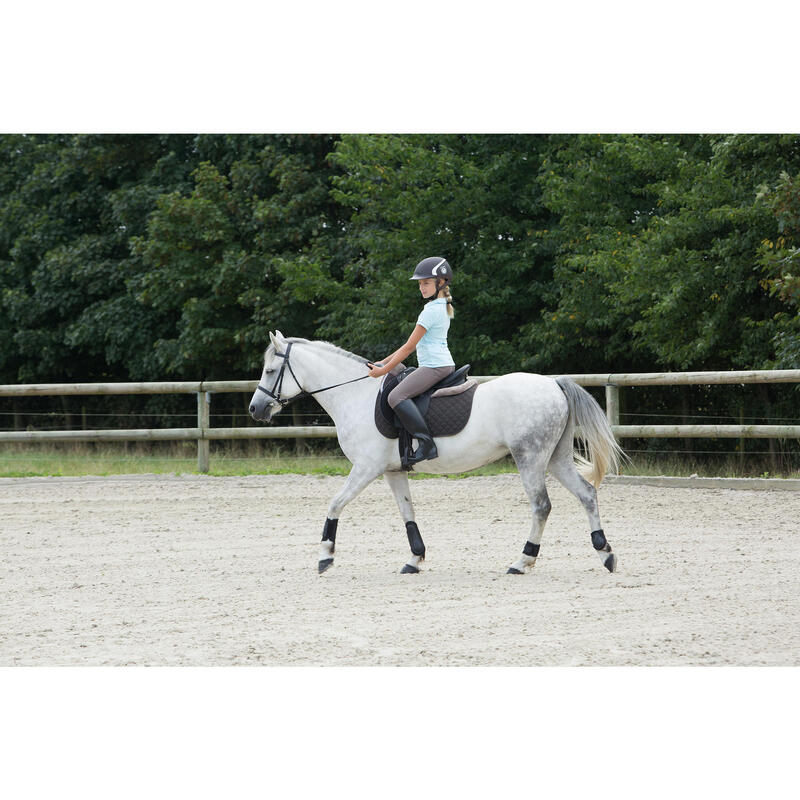 2 protège-boulets équitation poney et cheval SOFT noir