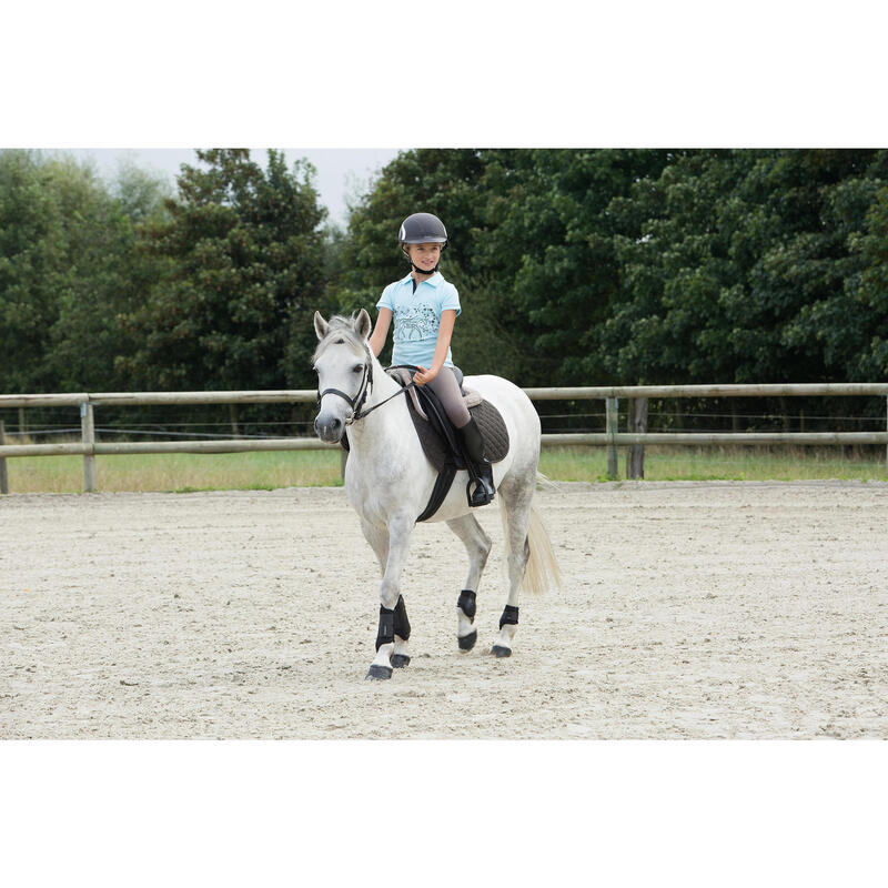 2 protège-boulets équitation poney et cheval SOFT noir