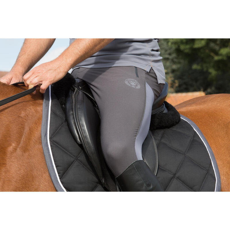 Tapis de selle équitation cheval GRIPPY noir/gris