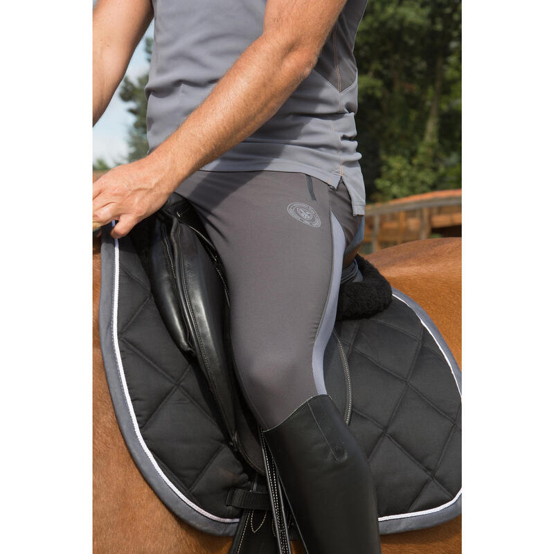 Tapis de selle équitation cheval GRIPPY noir/gris