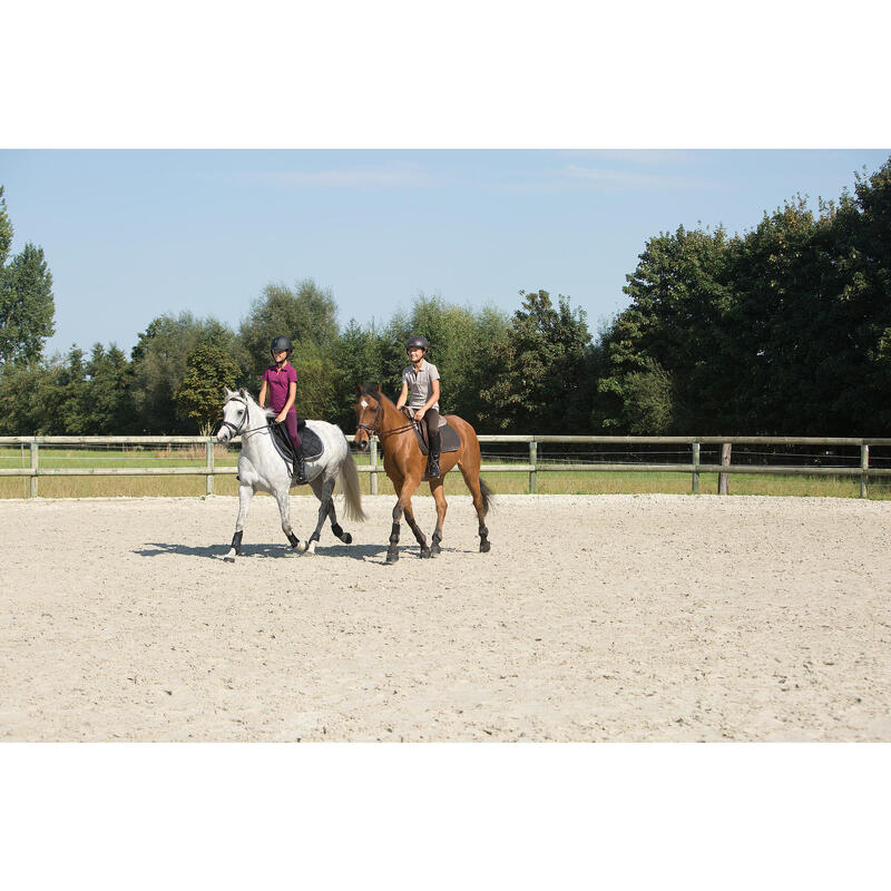 Tapis de selle équitation poney et cheval SCHOOLING marron