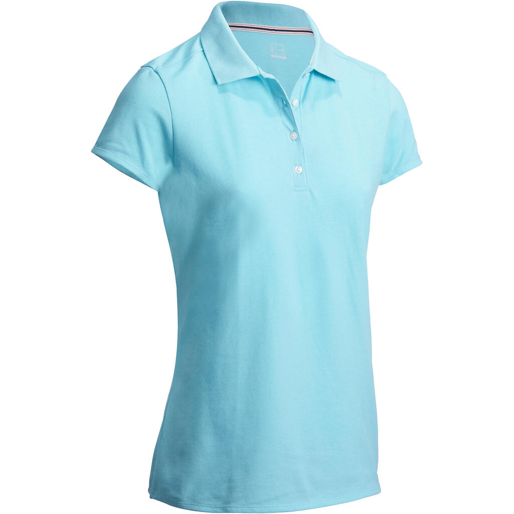 Golf Poloshirt kurzarm MW500 Damen weiss