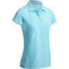 Poloshirt 500 Golf Polo Damen lagunenblau