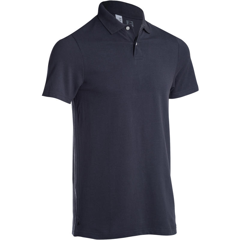 100 Men's Golf Short Sleeve Temperate Weather Polo Shirt - Grey 100 Men's Golf Short Sleeve Temperate Weather Polo Shirt - Grey