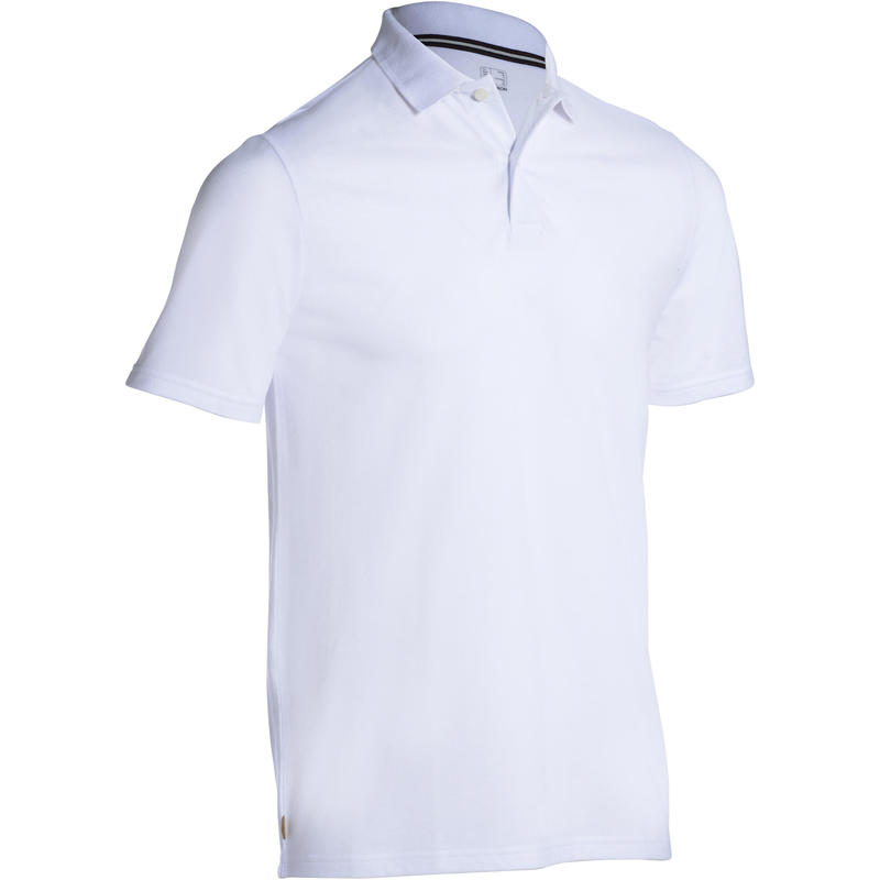 Polo de golf homme manches courtes 500 temps chaud blanc Polo de golf homme manches courtes 500 temps chaud blanc