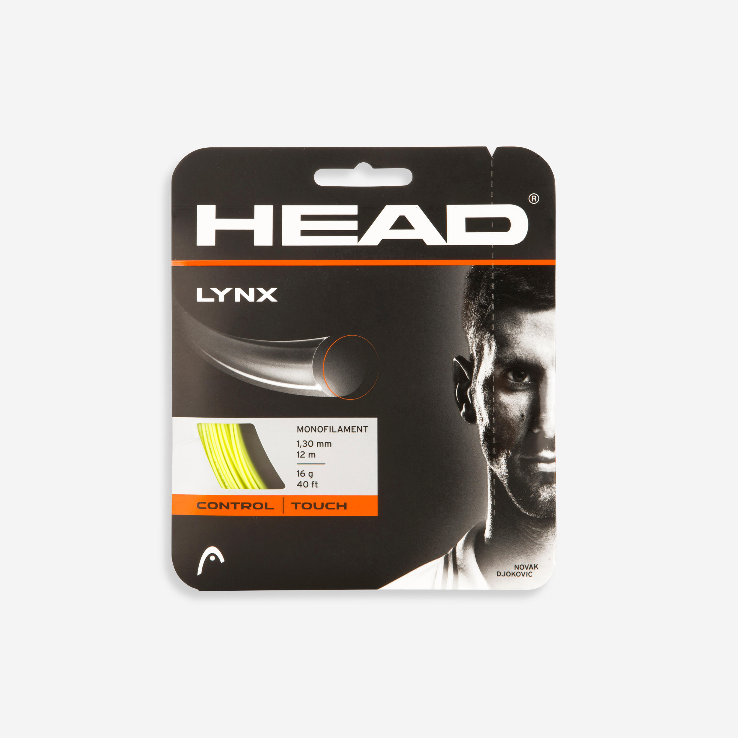 HEAD Cordage De Tennis Monofilament Lynx 1,30mm Jaune -