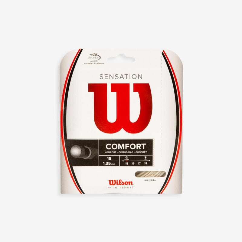 Cordaje de tenis Wilson Multifilamento Sensation 1,35 mm Blanco