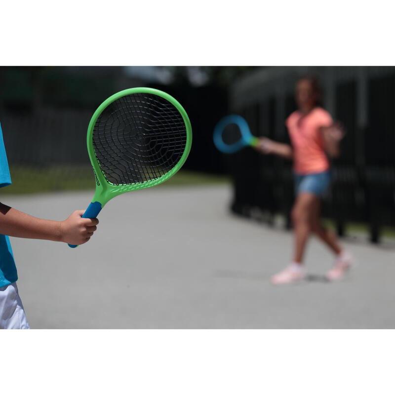 Set met 2 rackets en 1 bal Funyten blauw groen