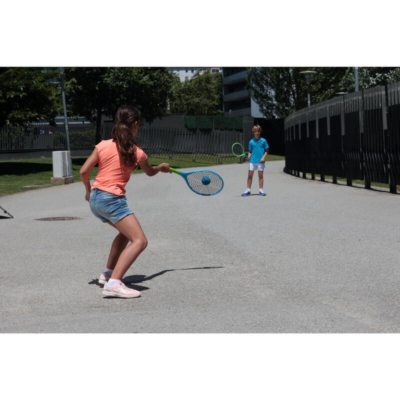 Tennis-Set Funyten 2 Schläger und 1 Ball blau/grün