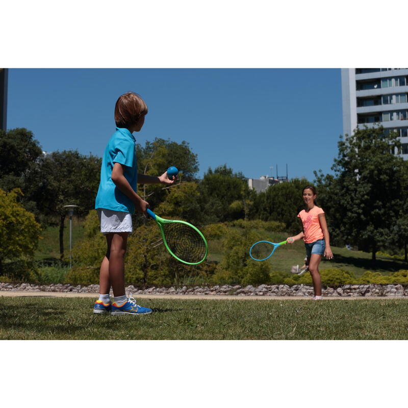 Bleu + Vert 【2 Raquettes, 2 Volants Et 2 Balles】 Ensemble De