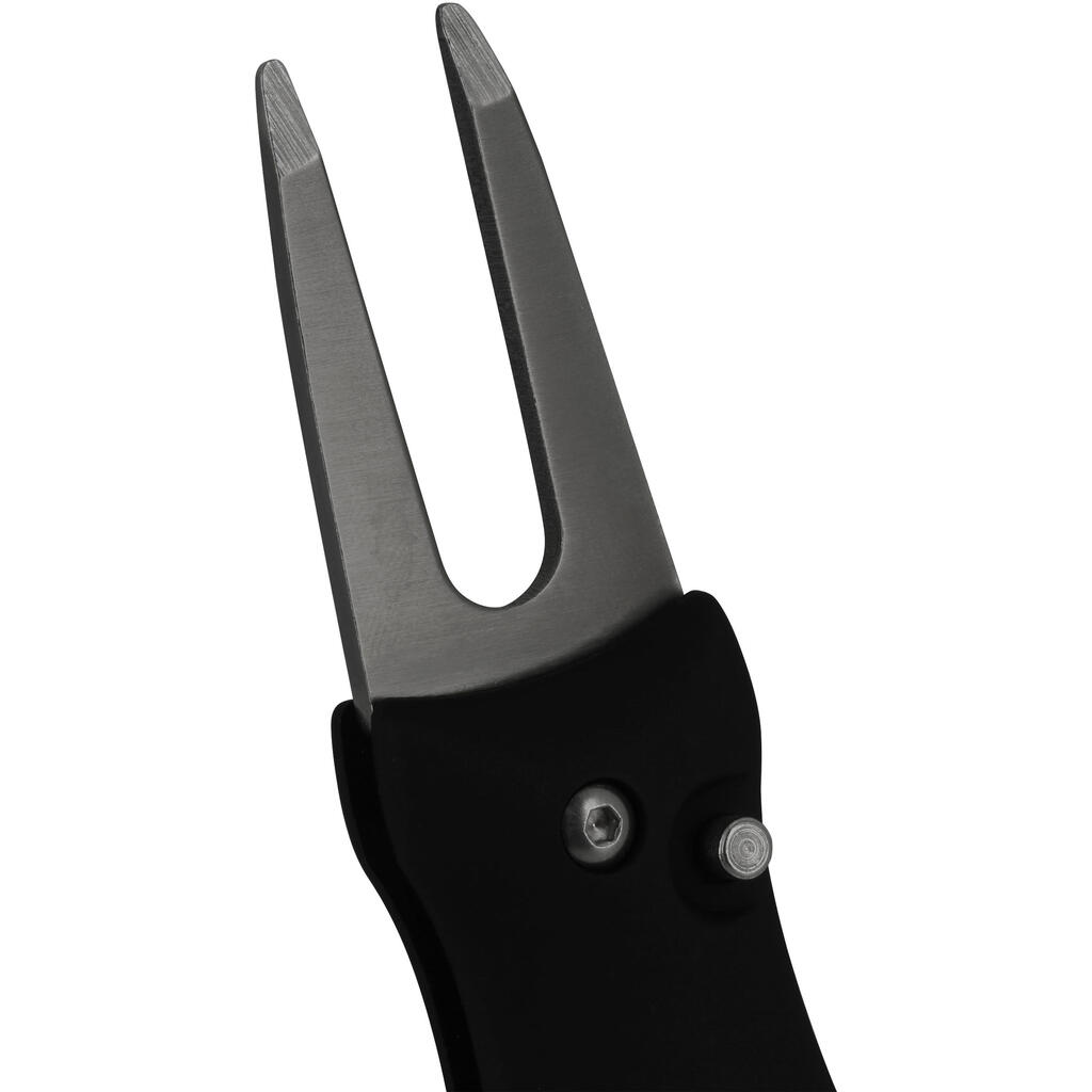Arreglapiques de golf plegable - Inesis negro