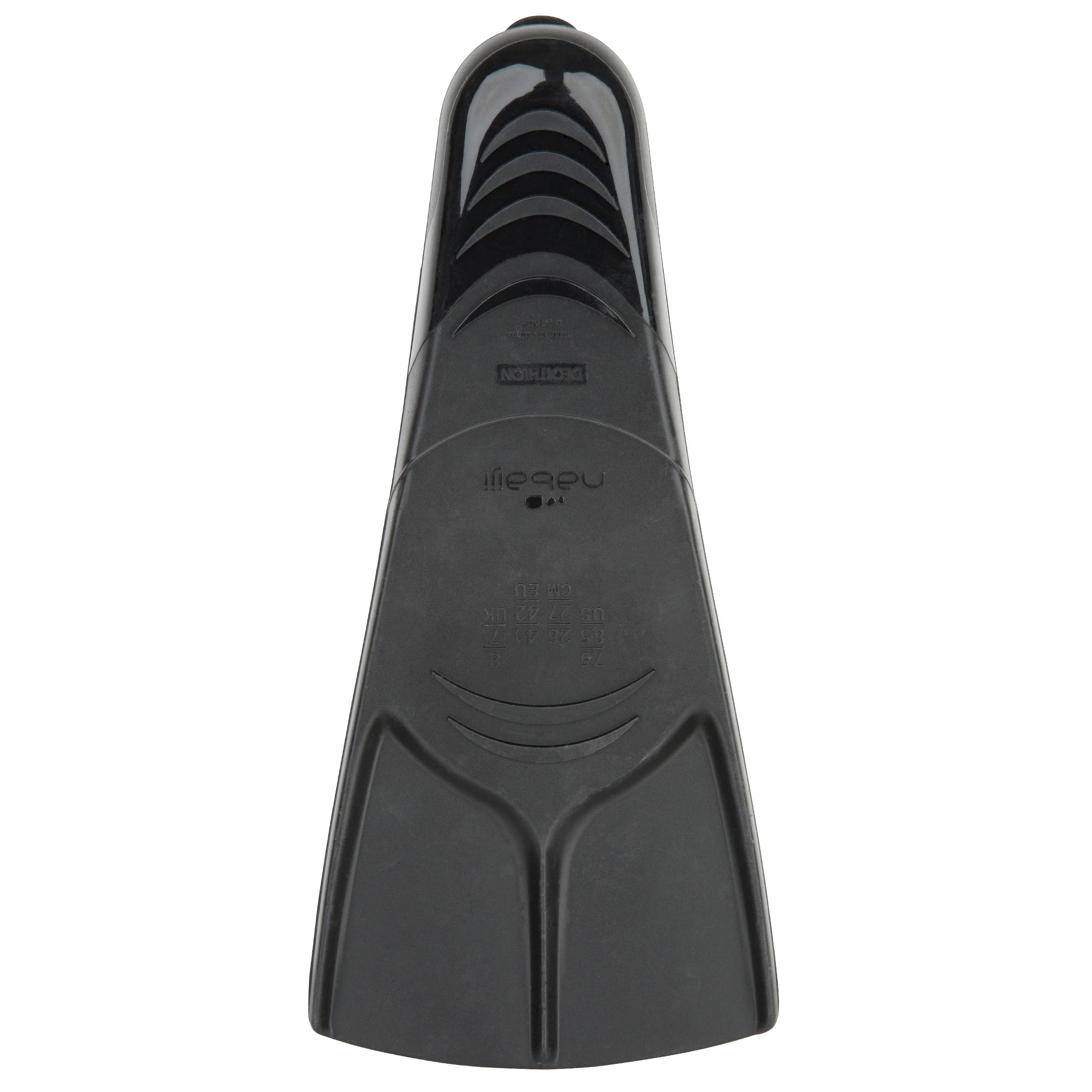 Short Swim Fins - 500 Silifins Black