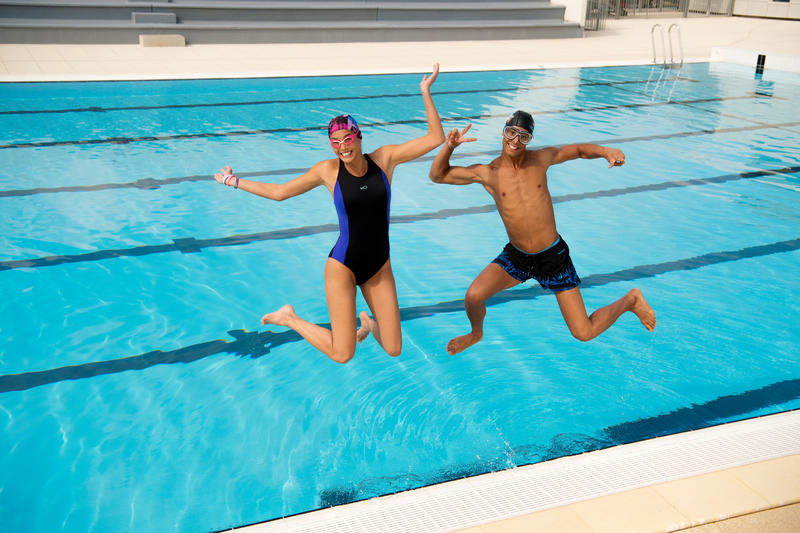 MAILLOT DE BAIN NATATION HOMME SHORT 100 COURT OPI NOIR BLEU MAILLOT DE BAIN NATATION HOMME SHORT 100 COURT OPI NOIR BLEU