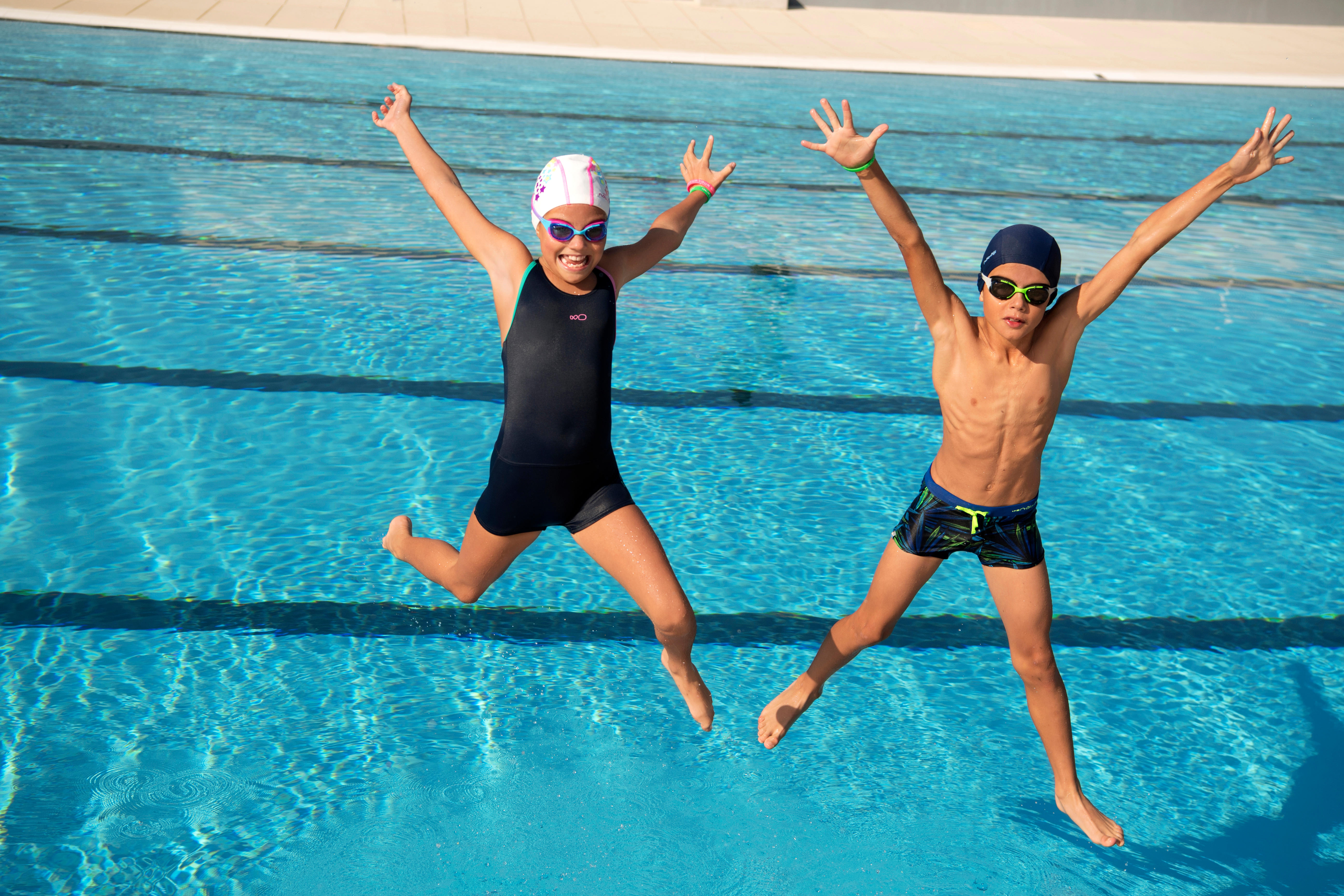 

Girl Swimming Costume with Shorts - Navy Blue -  By NABAIJI | Decathlon