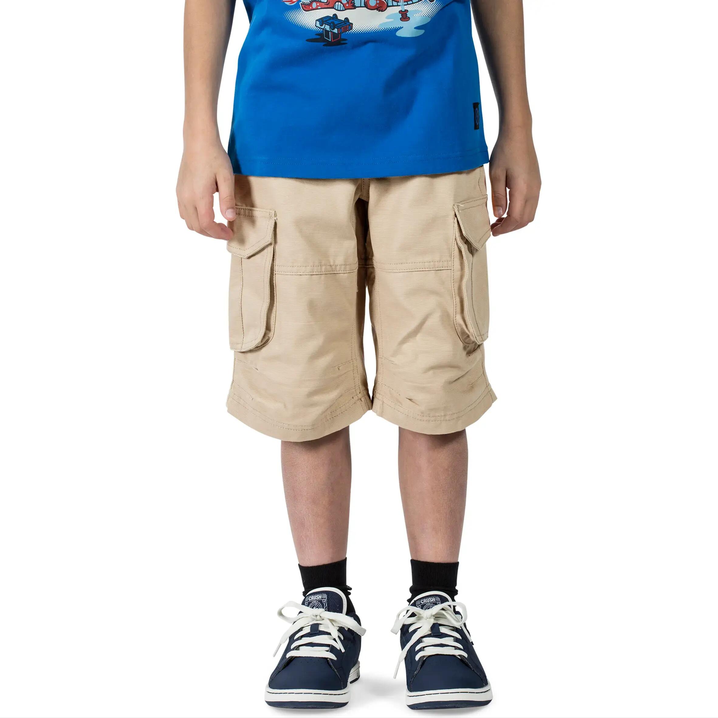 Longskate Junior Skateboarding Bermuda Shorts - Beige 1/2