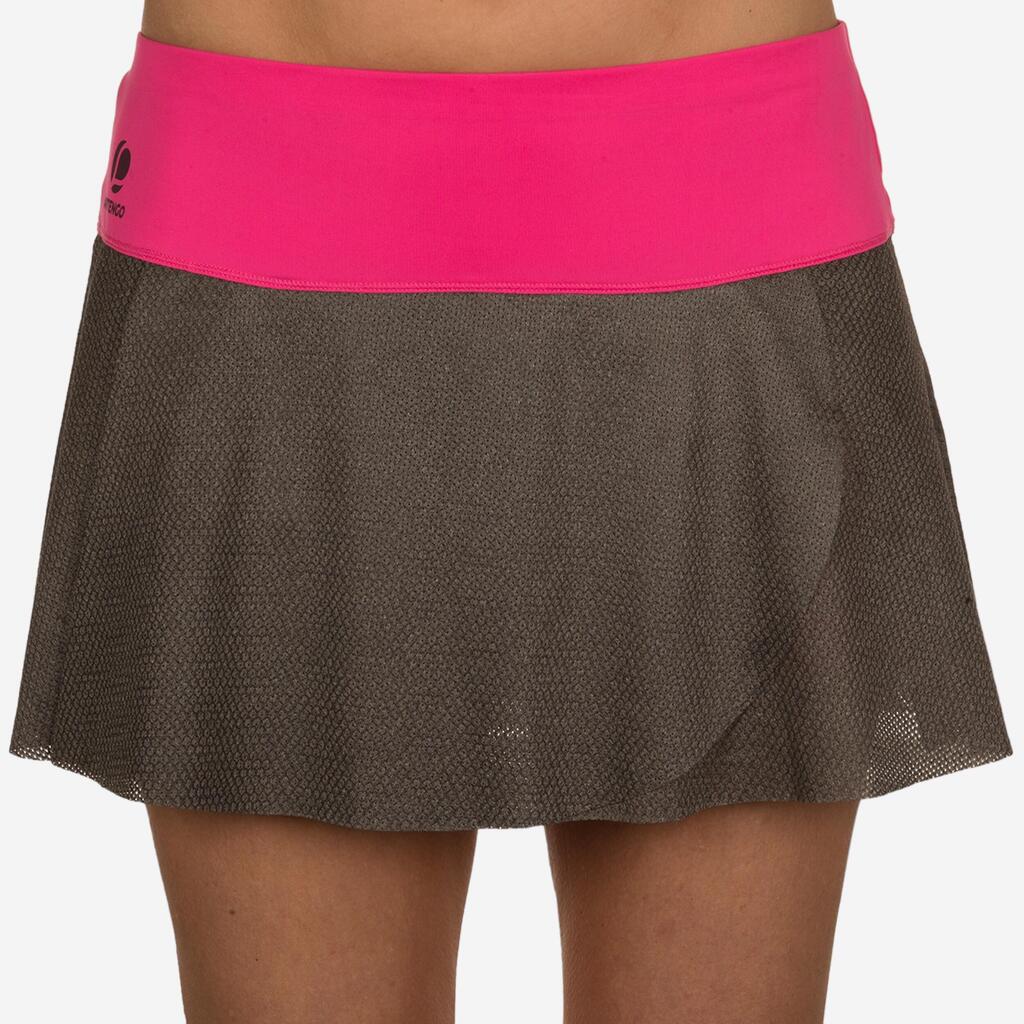 Tennisrock SK Light 900 Damen khaki/rosa