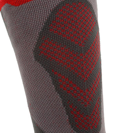 Chaussettes de randonnée montagne tiges high. 2 paires MH 520 rouge