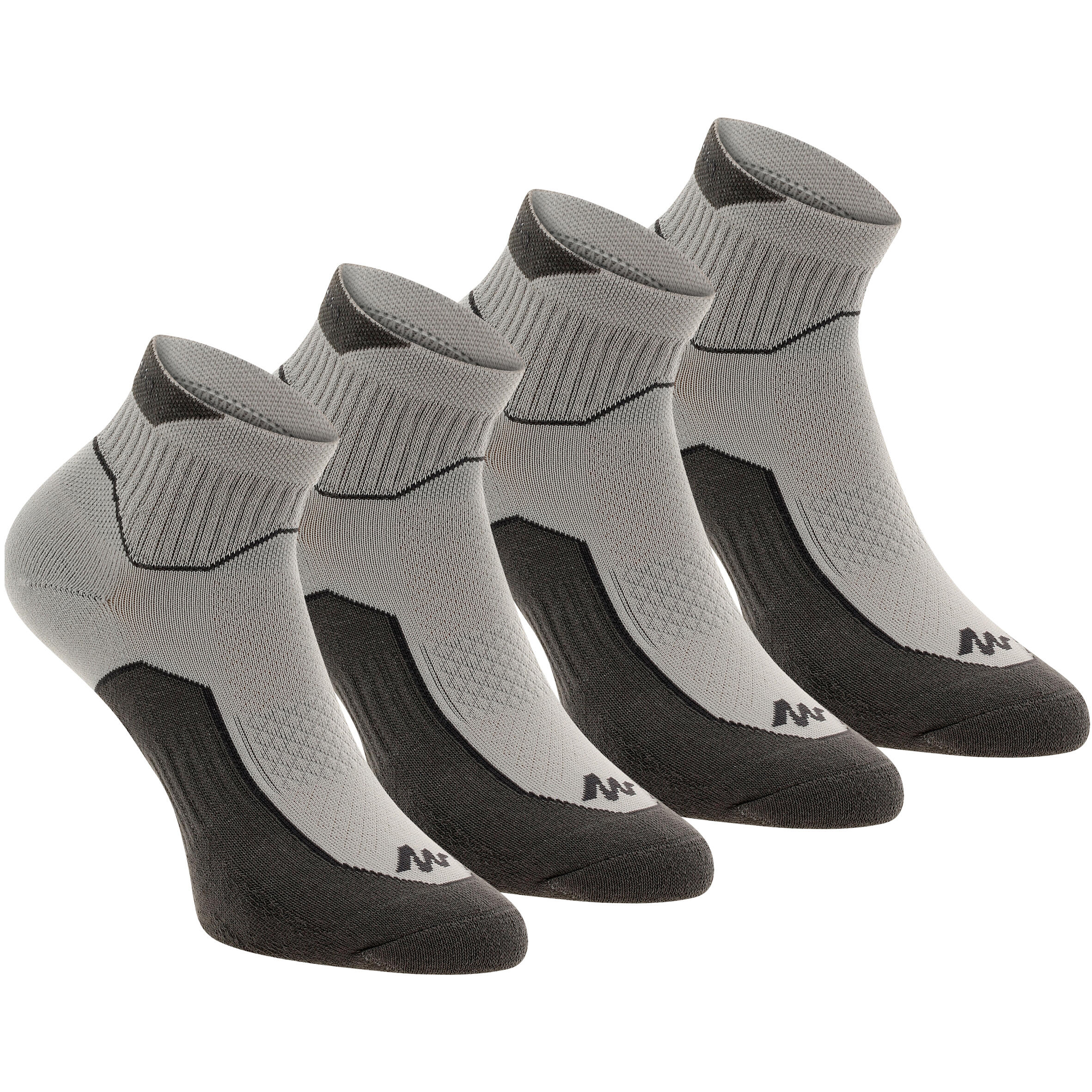 

Country walking Mid socks X 2 pairs NH 500 - Grey -  By QUECHUA | Decathlon