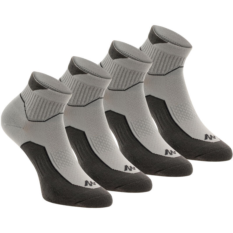 ถุงเท้ายาวปานกลางสำหรับใส่เดินในเส้นทางธรรมชาติรุ่น NH500 แพ็ค 2 คู่ (สีเทา)