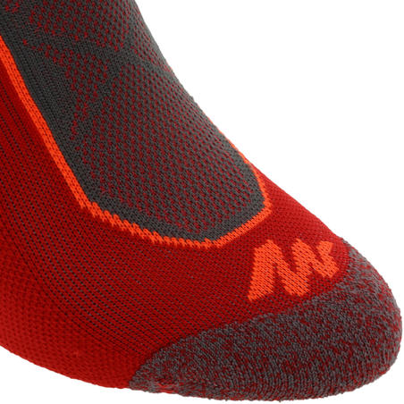 Chaussettes de randonnée montagne tiges high. 2 paires MH 520 rouge