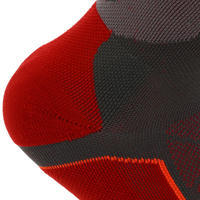 Chaussettes de randonnée montagne tiges high. 2 paires MH 520 rouge