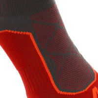 Chaussettes de randonnée montagne tiges high. 2 paires MH 520 rouge