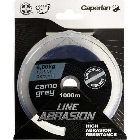 Волосінь Camo Abrasion для карпфішингу, 1000 м - Сіра