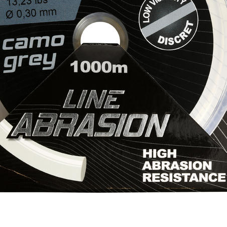 Волосінь Camo Abrasion для карпфішингу, 1000 м - Сіра