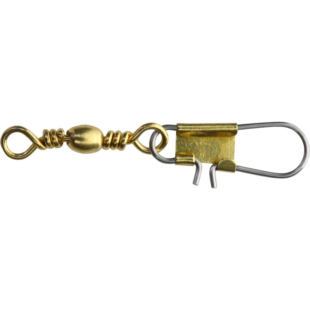 Rolling Snap Swivel Clip Stainless Brass SW x100