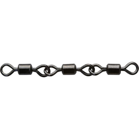Вертлюжок для ловли рыбы Treble rolling black nickel х 10 шт. 