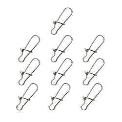 Fishing Stainless Steel Double Snap Clips x10