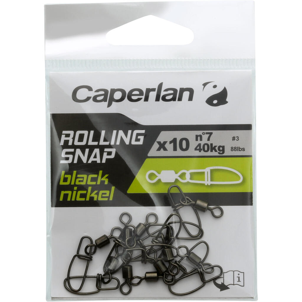 BLACK NICKEL ROLLING SNAP SWIVEL CLIP