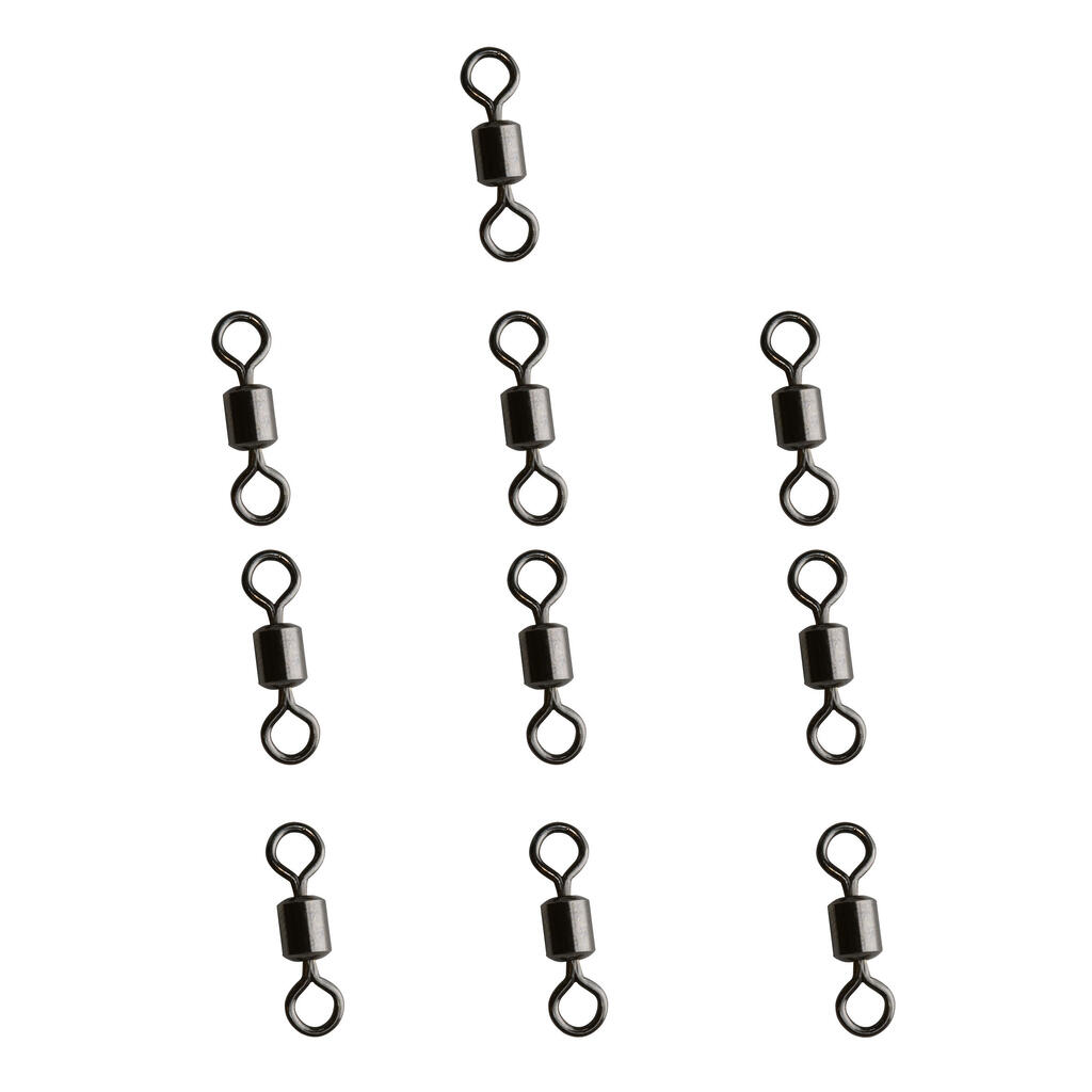 Rybársky obrtlík Rolling black nickel 10 ks