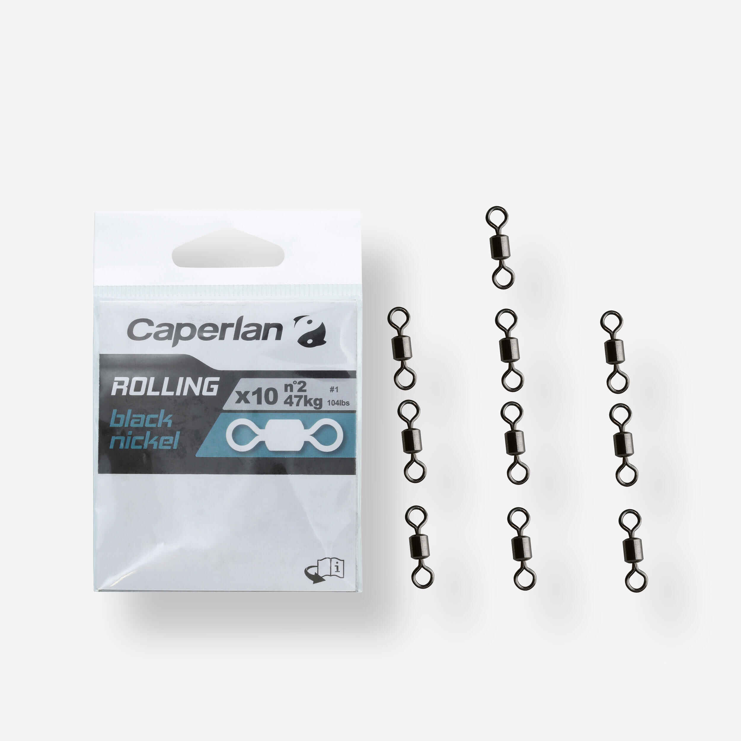 Girelle Con Moschettone Dinsmores Rolling Snap - Unisex, Black - Per Pesca, Antigroviglio, Resistente All'Abrasione - Varie Taglie