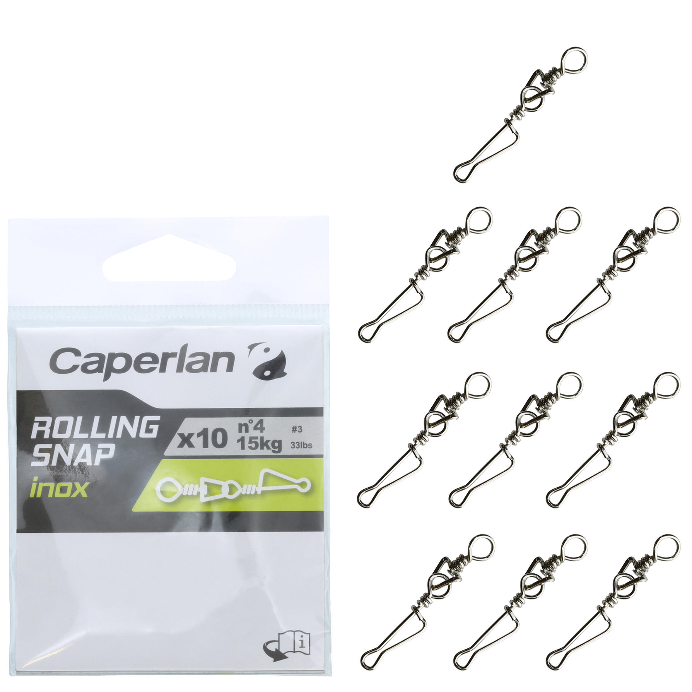 CAPERLAN STAINLESS STEEL SWIVEL CLIP ROLLING SNAP