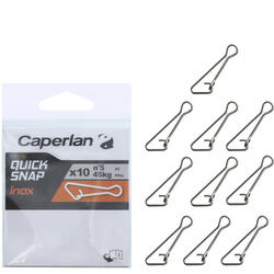 STAINLESS STEEL QUICK SNAP FISHING CLIP X10