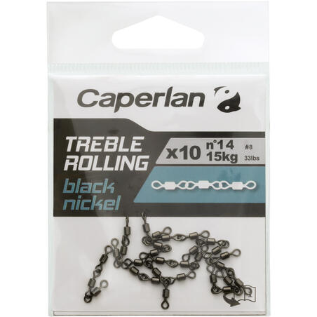 FISHING SNAP SNAP BLACK NICKEL X10 CAPERLAN - Decathlon